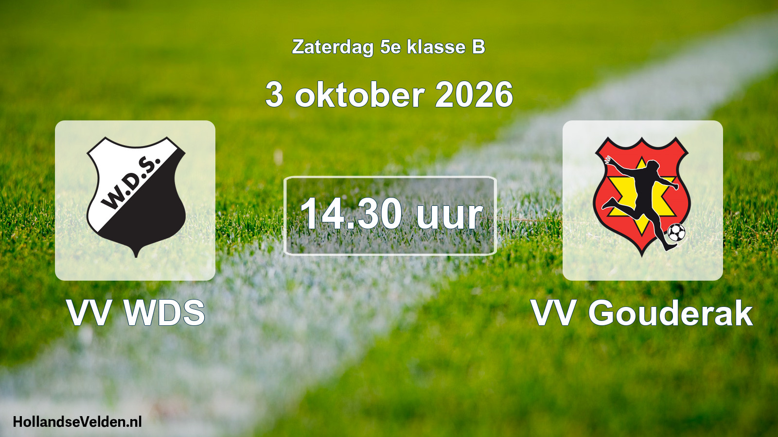 Geplande wedstrijd: VV WDS - VV Gouderak (3 oktober 2026)