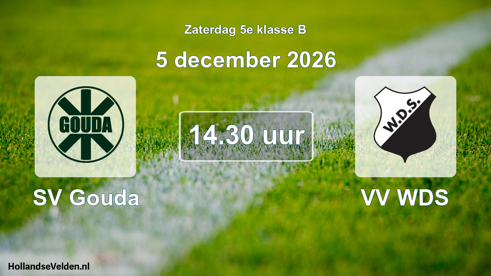 Geplande wedstrijd: SV Gouda - VV WDS (5 december 2026)