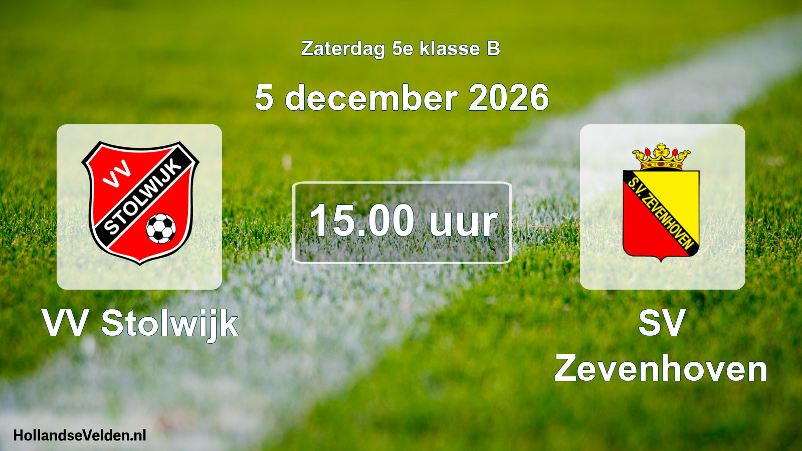Geplande wedstrijd: VV Stolwijk - SV Zevenhoven (5 december 2026)