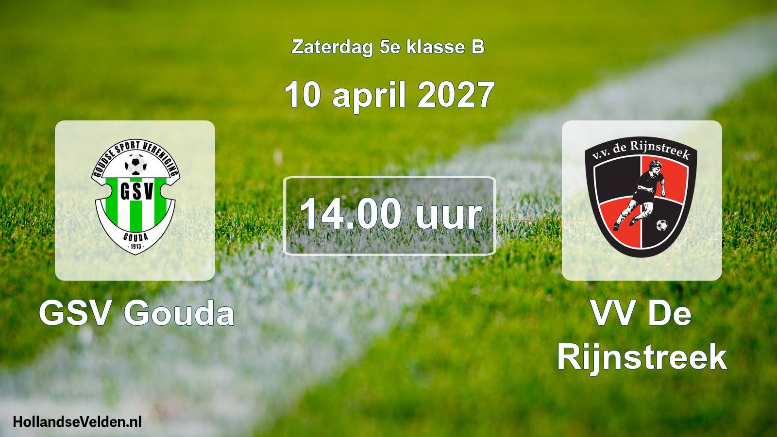 Scheduled Match: GSV Gouda - VV De Rijnstreek (10 April 2027)