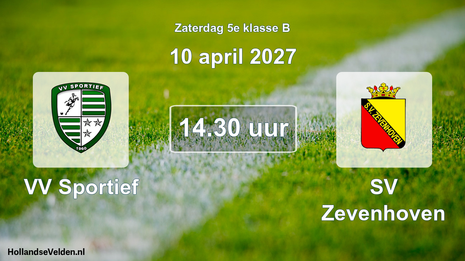 Geplande wedstrijd: VV Sportief - SV Zevenhoven (10 april 2027)