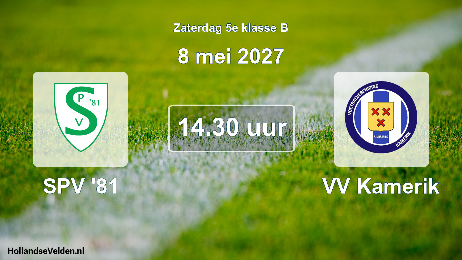 Geplande wedstrijd: SPV '81 - VV Kamerik (8 mei 2027)