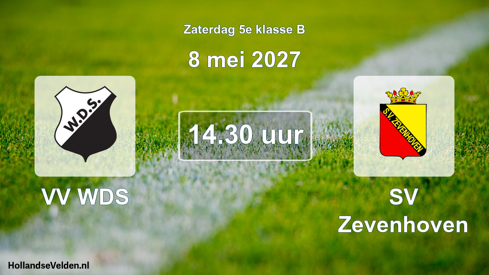 Geplande wedstrijd: VV WDS - SV Zevenhoven (8 mei 2027)