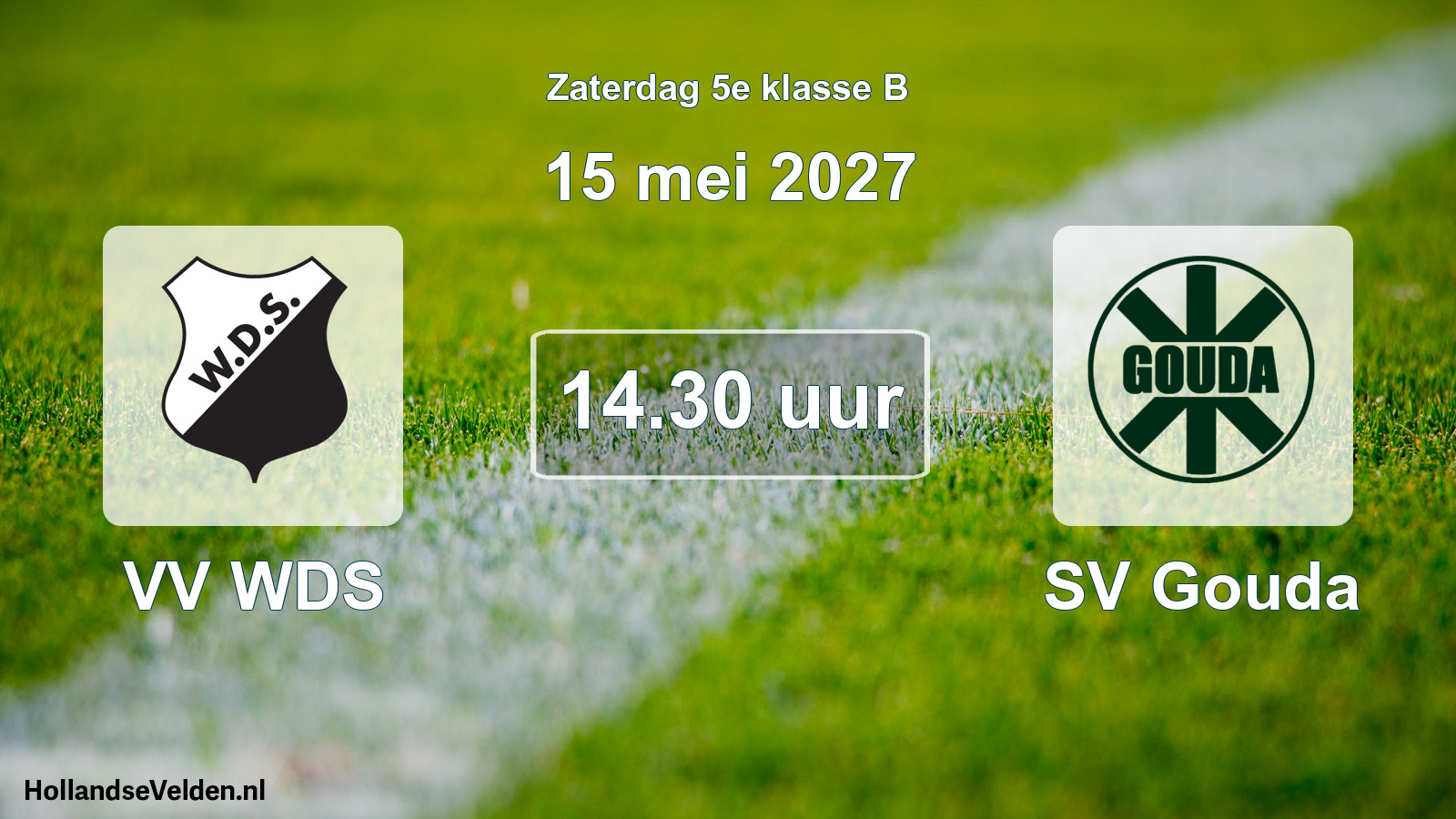 Geplande wedstrijd: VV WDS - SV Gouda (15 mei 2027)