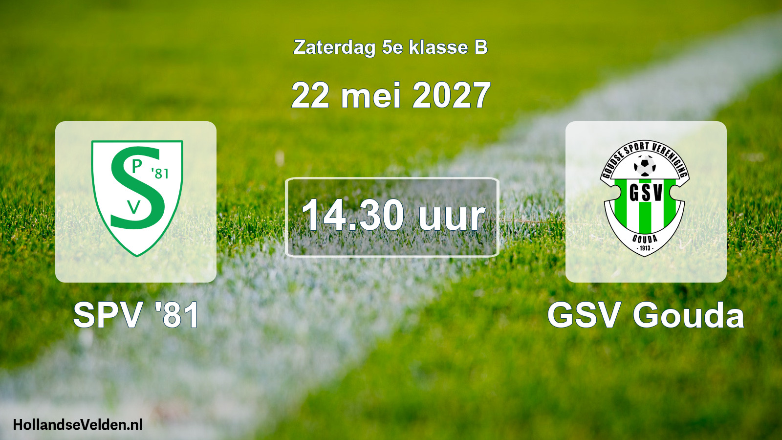 Geplande wedstrijd: SPV '81 - GSV Gouda (22 mei 2027)