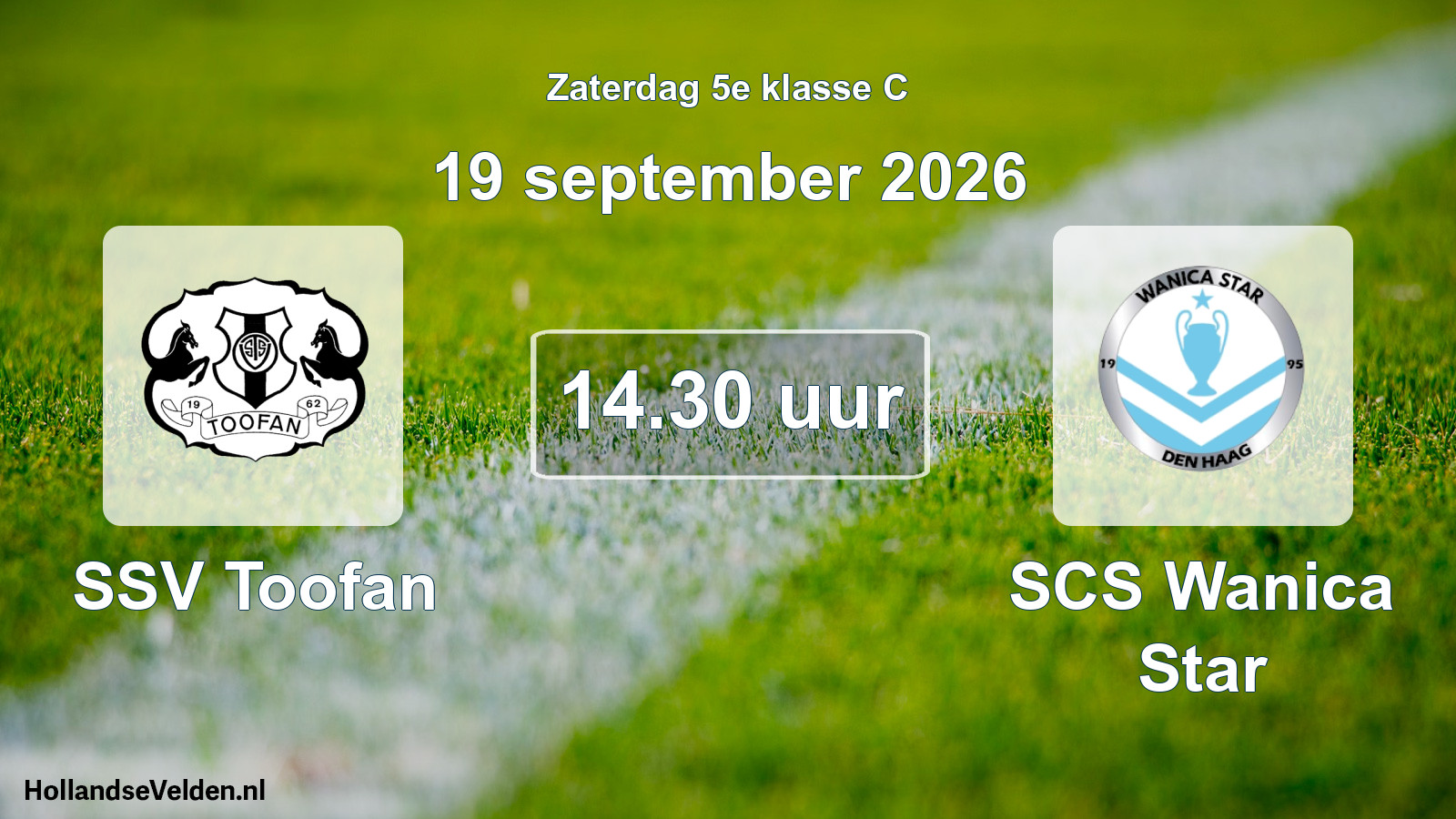 Geplande wedstrijd: SSV Toofan - SCS Wanica Star (19 september 2026)
