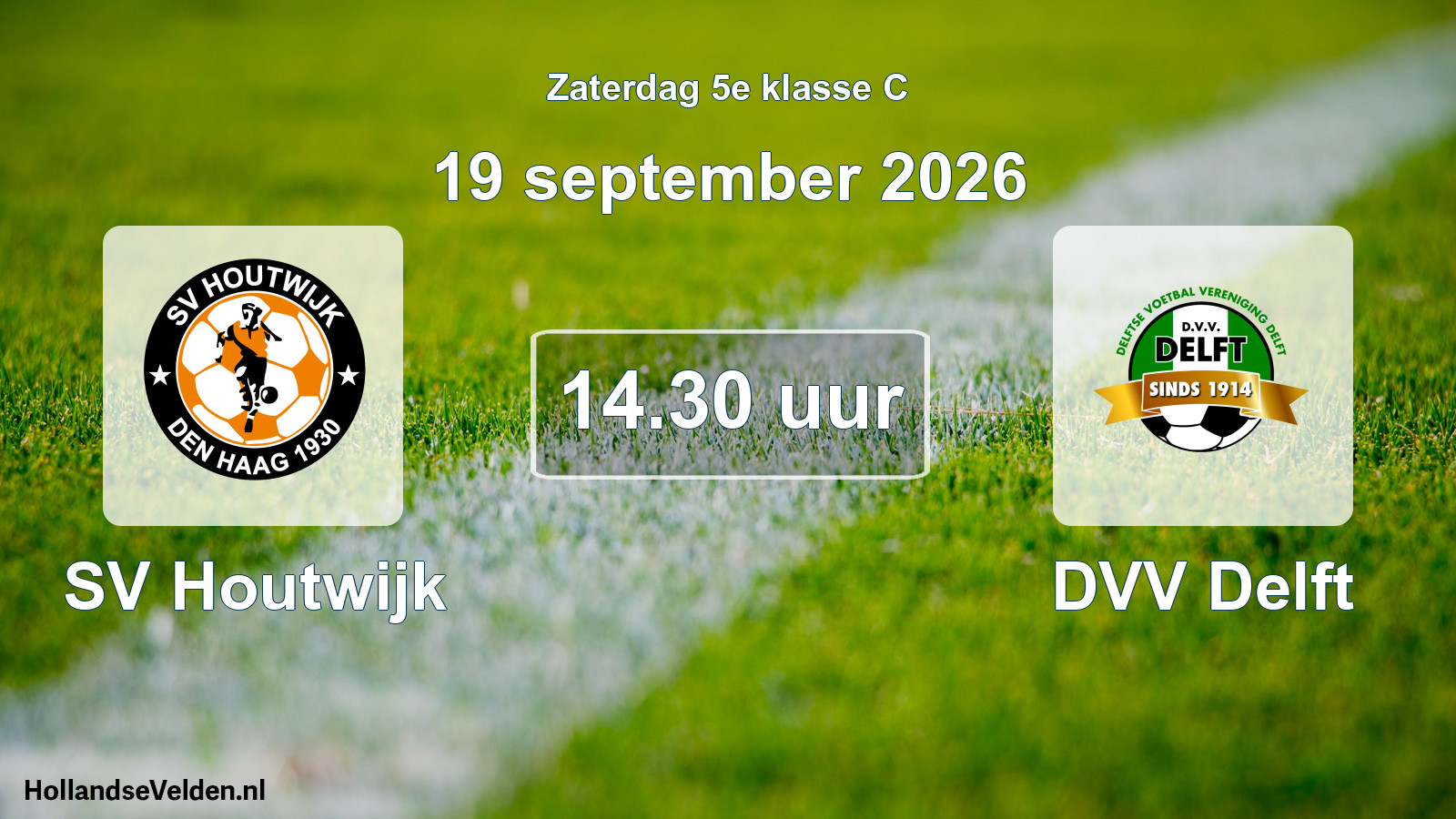 Geplande wedstrijd: SV Houtwijk - DVV Delft (19 september 2026)