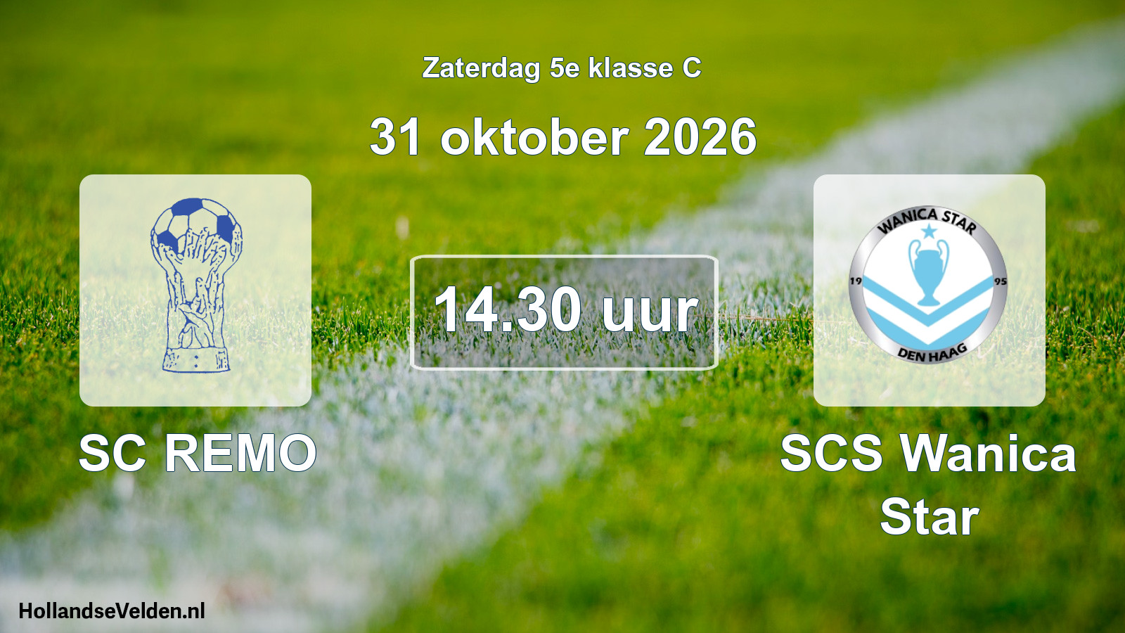 Geplande wedstrijd: SC REMO - SCS Wanica Star (31 oktober 2026)