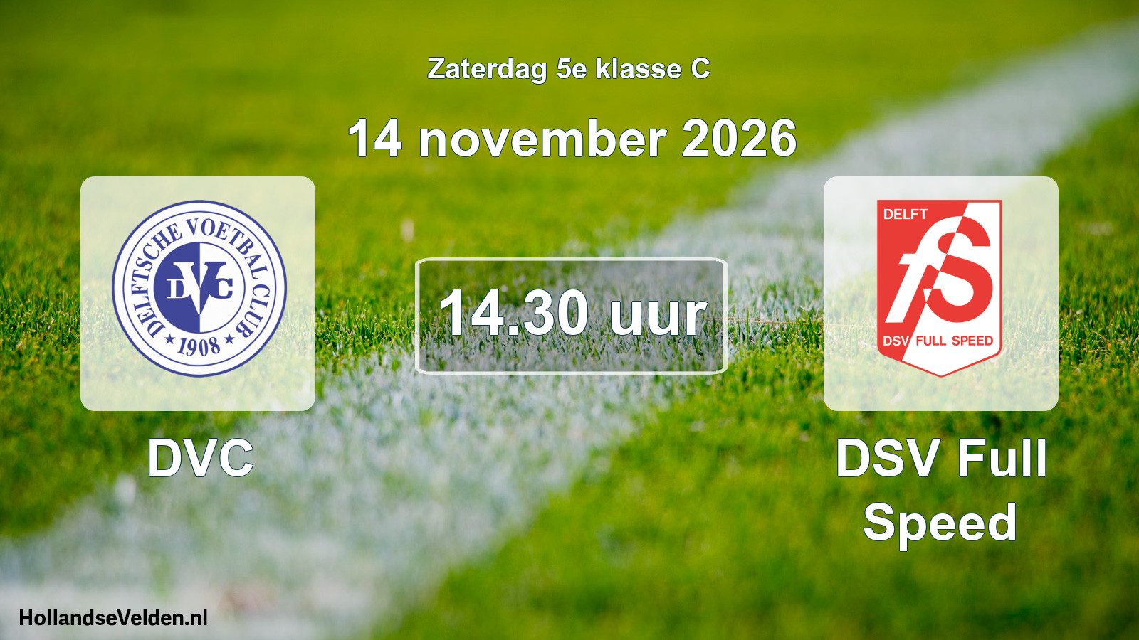 Geplande wedstrijd: DVC - DSV Full Speed (14 november 2026)