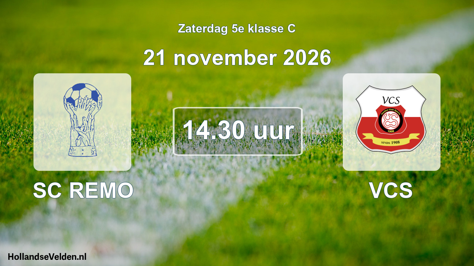 Geplande wedstrijd: SC REMO - VCS (21 november 2026)