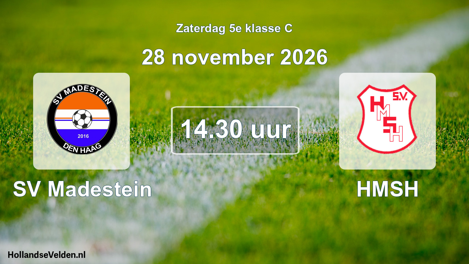 Scheduled Match: SV Madestein - HMSH (28 November 2026)