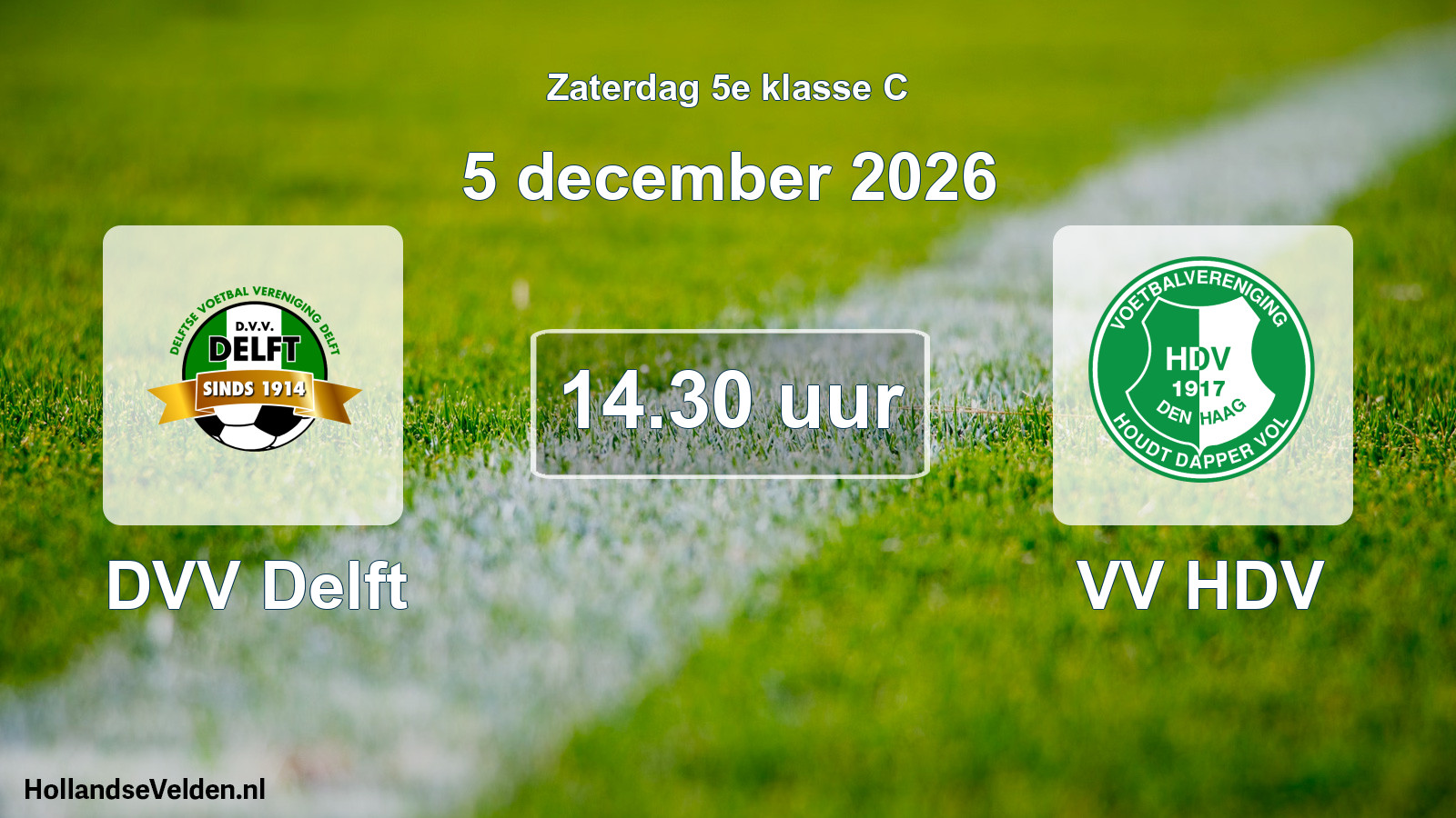 Geplande wedstrijd: DVV Delft - VV HDV (5 december 2026)