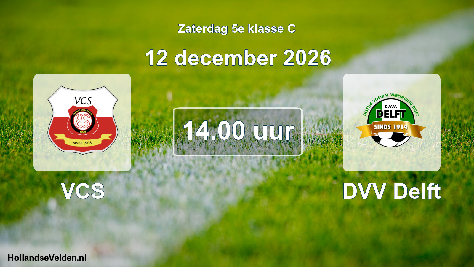 Geplande wedstrijd: VCS - DVV Delft (12 december 2026)