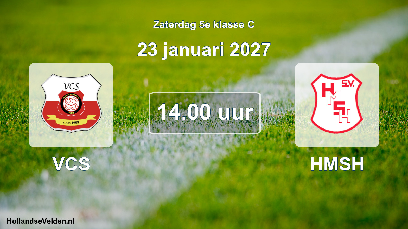 Geplande wedstrijd: VCS - HMSH (23 januari 2027)