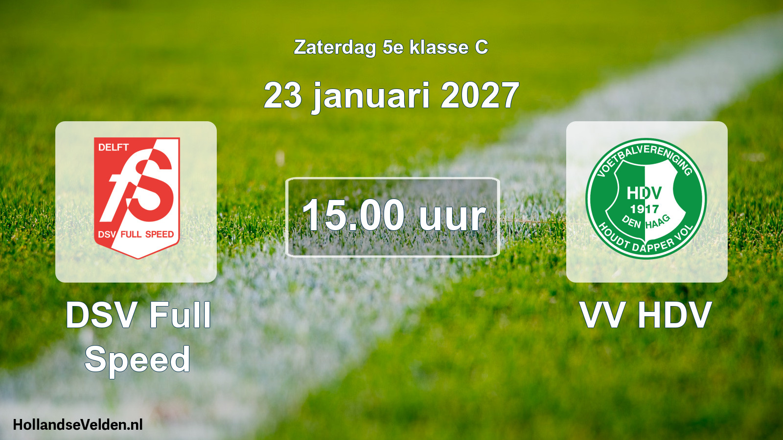 Geplande wedstrijd: DSV Full Speed - VV HDV (23 januari 2027)