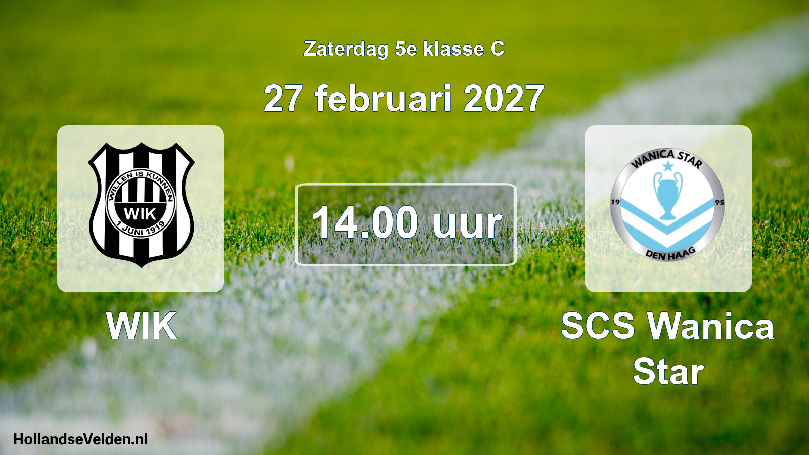 Geplande wedstrijd: WIK - SCS Wanica Star (27 februari 2027)