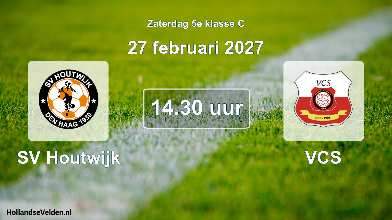 Geplande wedstrijd: SV Houtwijk - VCS (27 februari 2027)