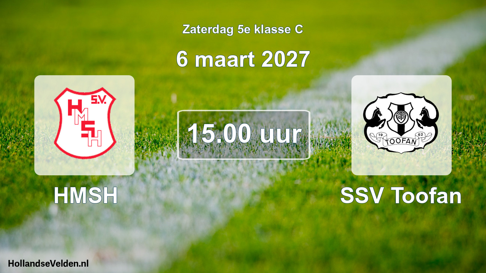 Geplande wedstrijd: HMSH - SSV Toofan (6 maart 2027)