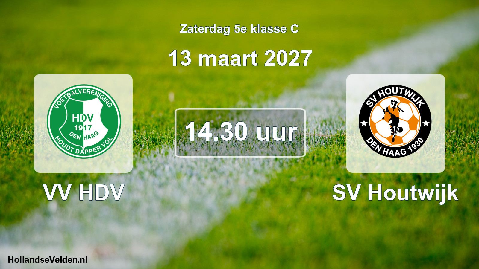 Geplande wedstrijd: VV HDV - SV Houtwijk (13 maart 2027)