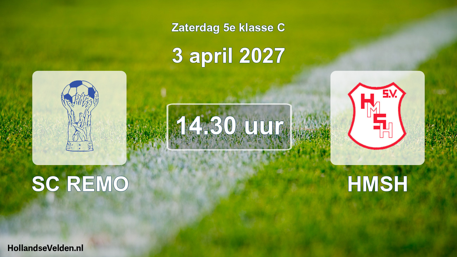 Geplande wedstrijd: SC REMO - HMSH (3 april 2027)