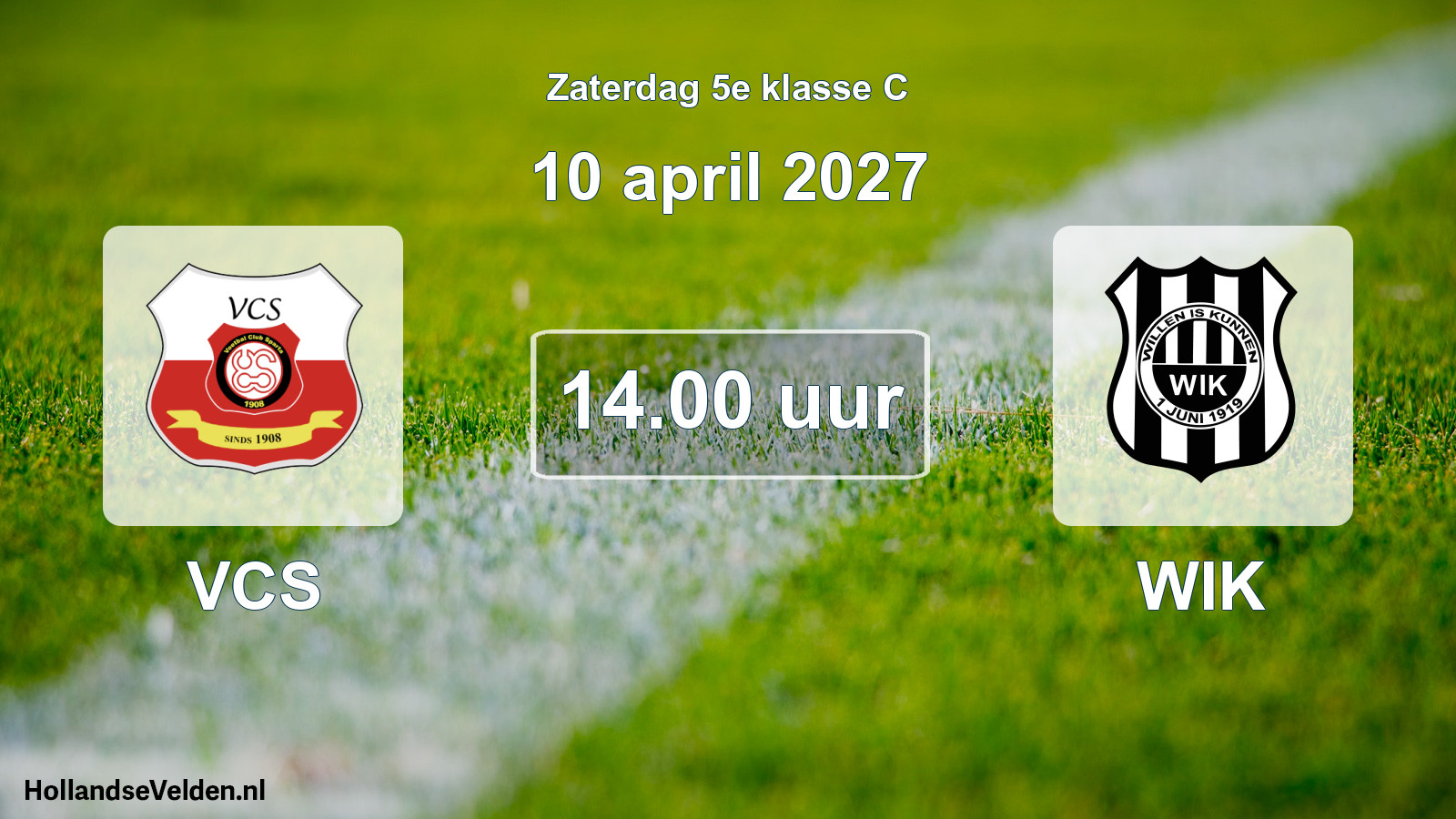 Geplande wedstrijd: VCS - WIK (10 april 2027)