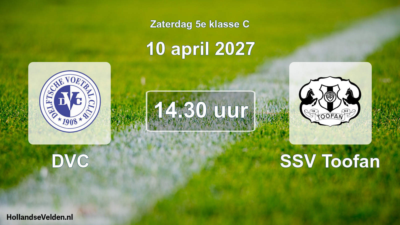 Geplande wedstrijd: DVC - SSV Toofan (10 april 2027)