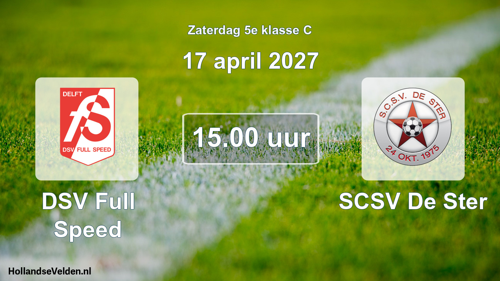 Geplande wedstrijd: DSV Full Speed - SCSV De Ster (17 april 2027)