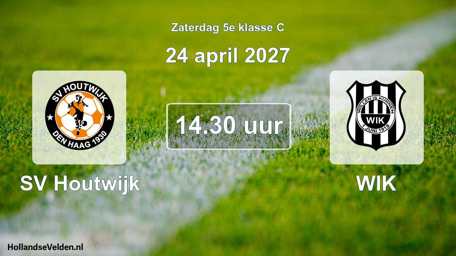 Geplande wedstrijd: SV Houtwijk - WIK (24 april 2027)