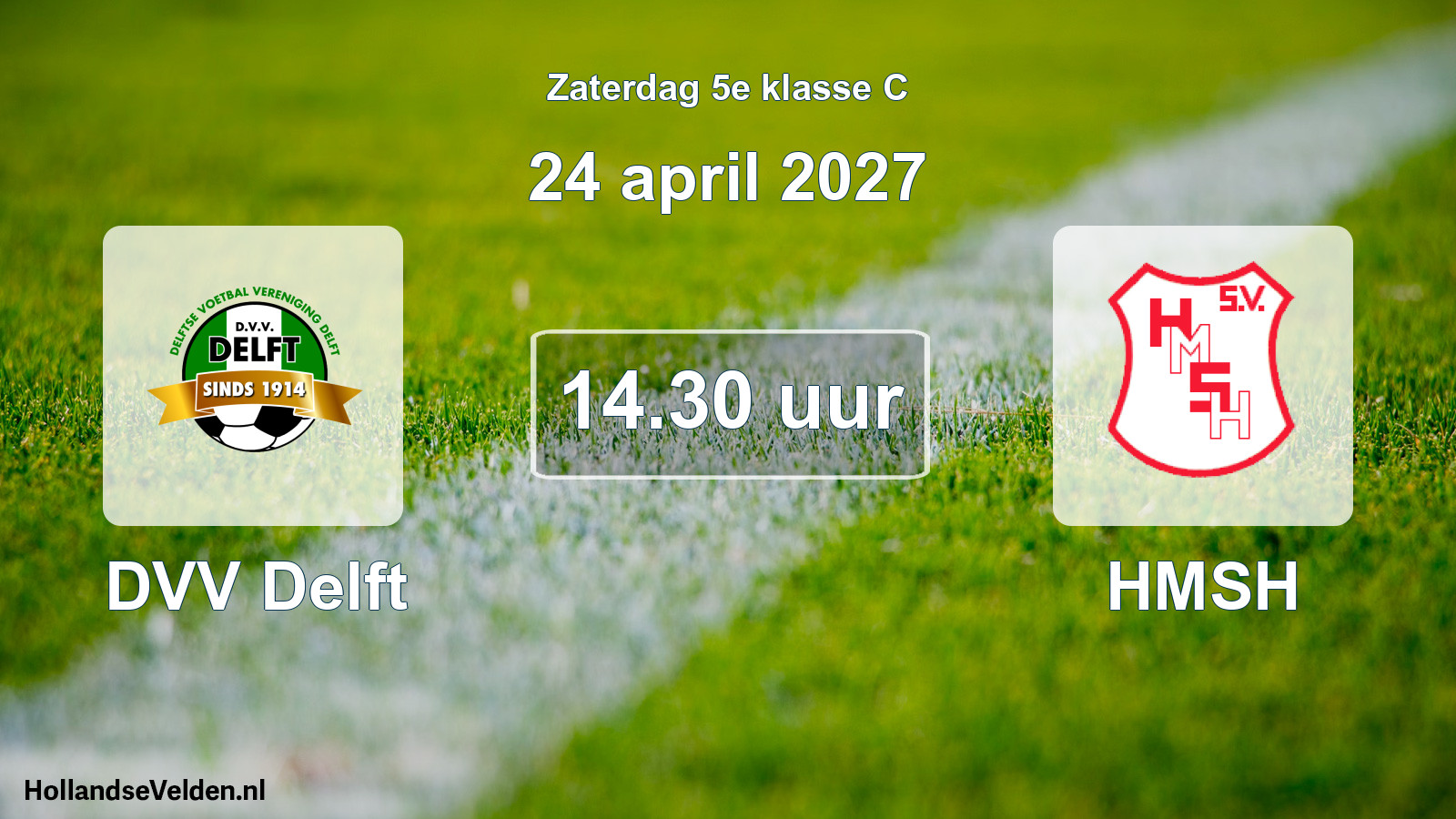 Geplande wedstrijd: DVV Delft - HMSH (24 april 2027)