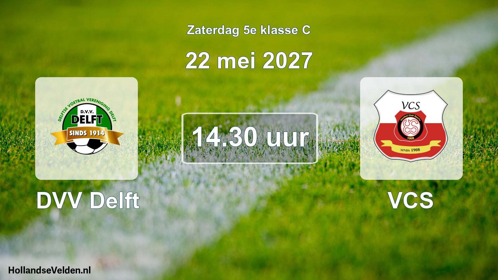 Geplande wedstrijd: DVV Delft - VCS (22 mei 2027)