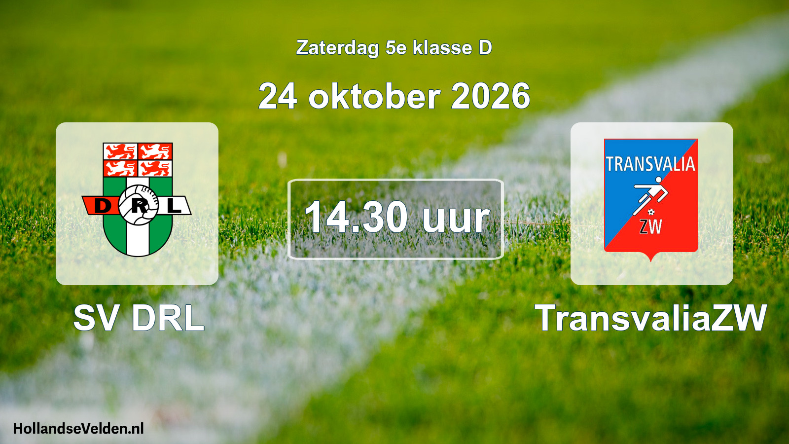 Geplande wedstrijd: SV DRL - TransvaliaZW (24 oktober 2026)