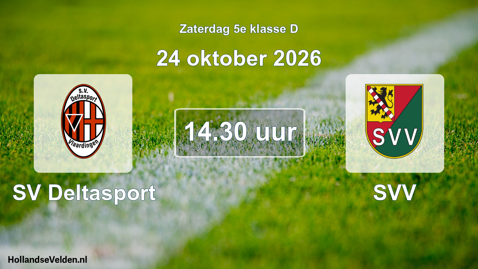 Geplande wedstrijd: SV Deltasport - SVV (24 oktober 2026)