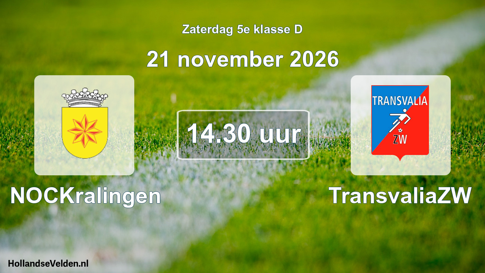 Geplande wedstrijd: NOCKralingen - TransvaliaZW (21 november 2026)