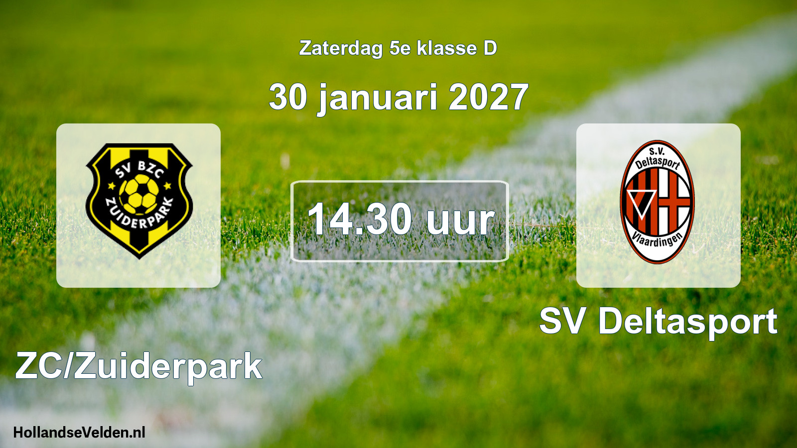 Scheduled Match: BZC/Zuiderpark - SV Deltasport (30 January 2027)