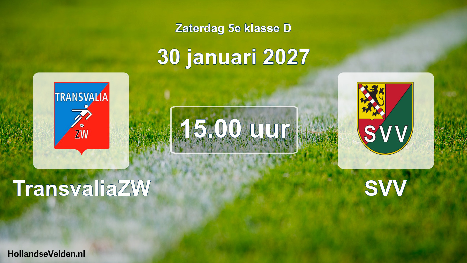 Geplande wedstrijd: TransvaliaZW - SVV (30 januari 2027)