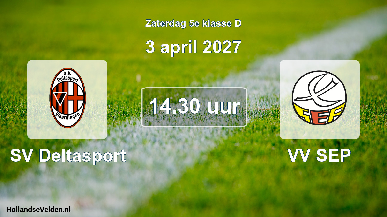 Geplande wedstrijd: SV Deltasport - VV SEP (3 april 2027)