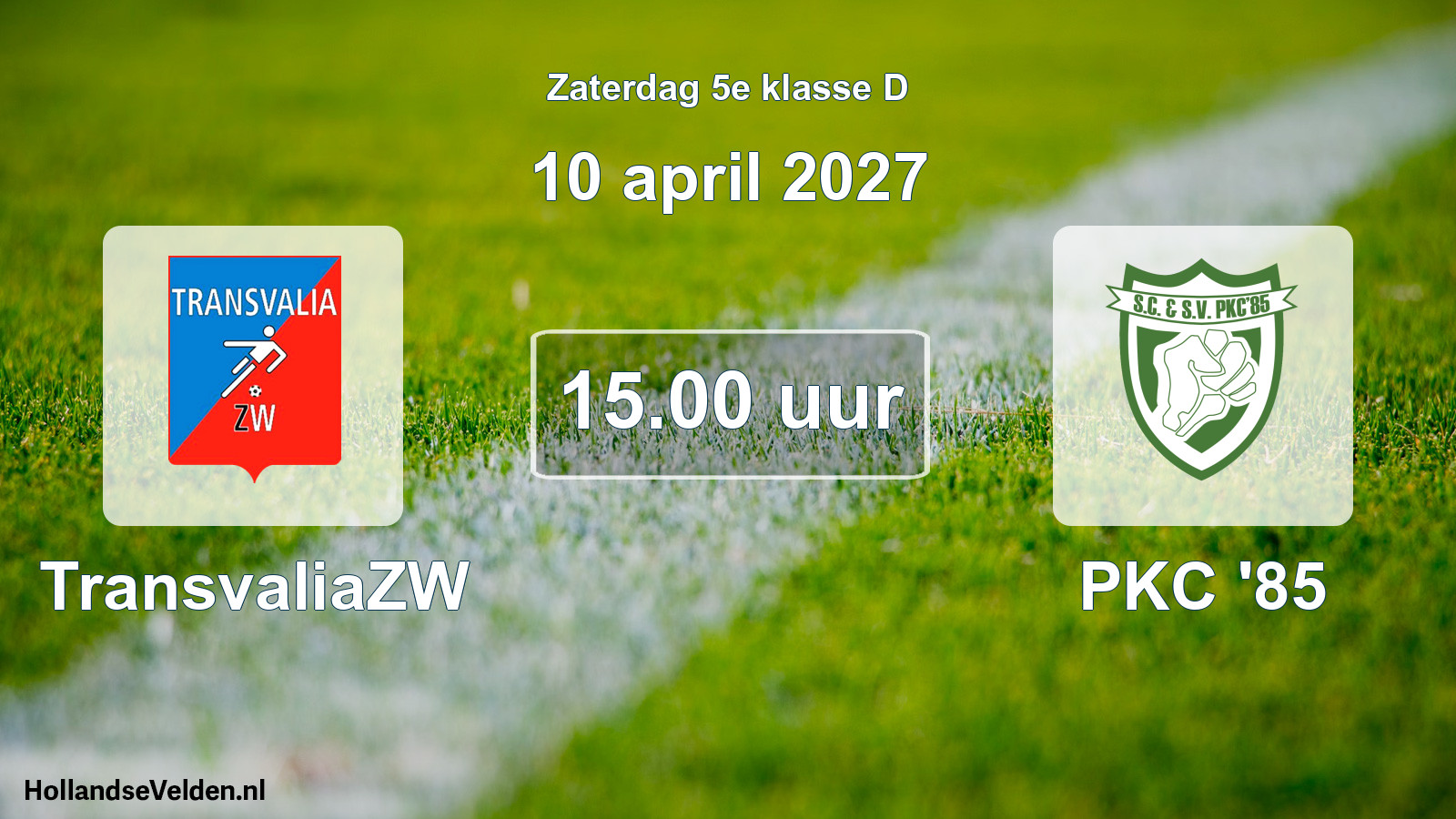 Geplande wedstrijd: TransvaliaZW - PKC '85 (10 april 2027)