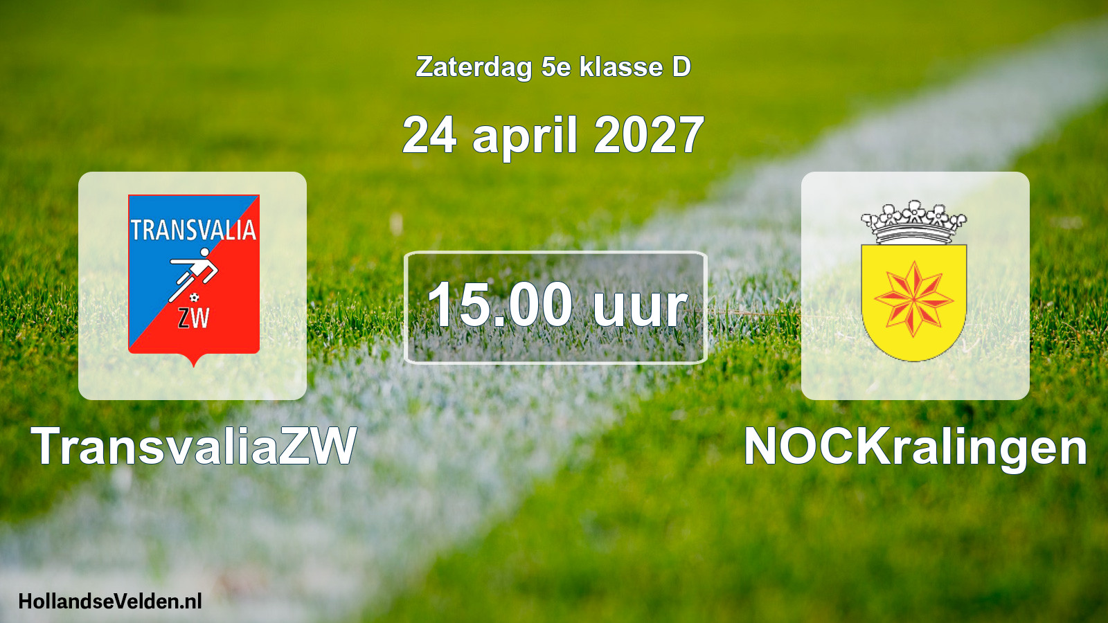 Geplande wedstrijd: TransvaliaZW - NOCKralingen (24 april 2027)