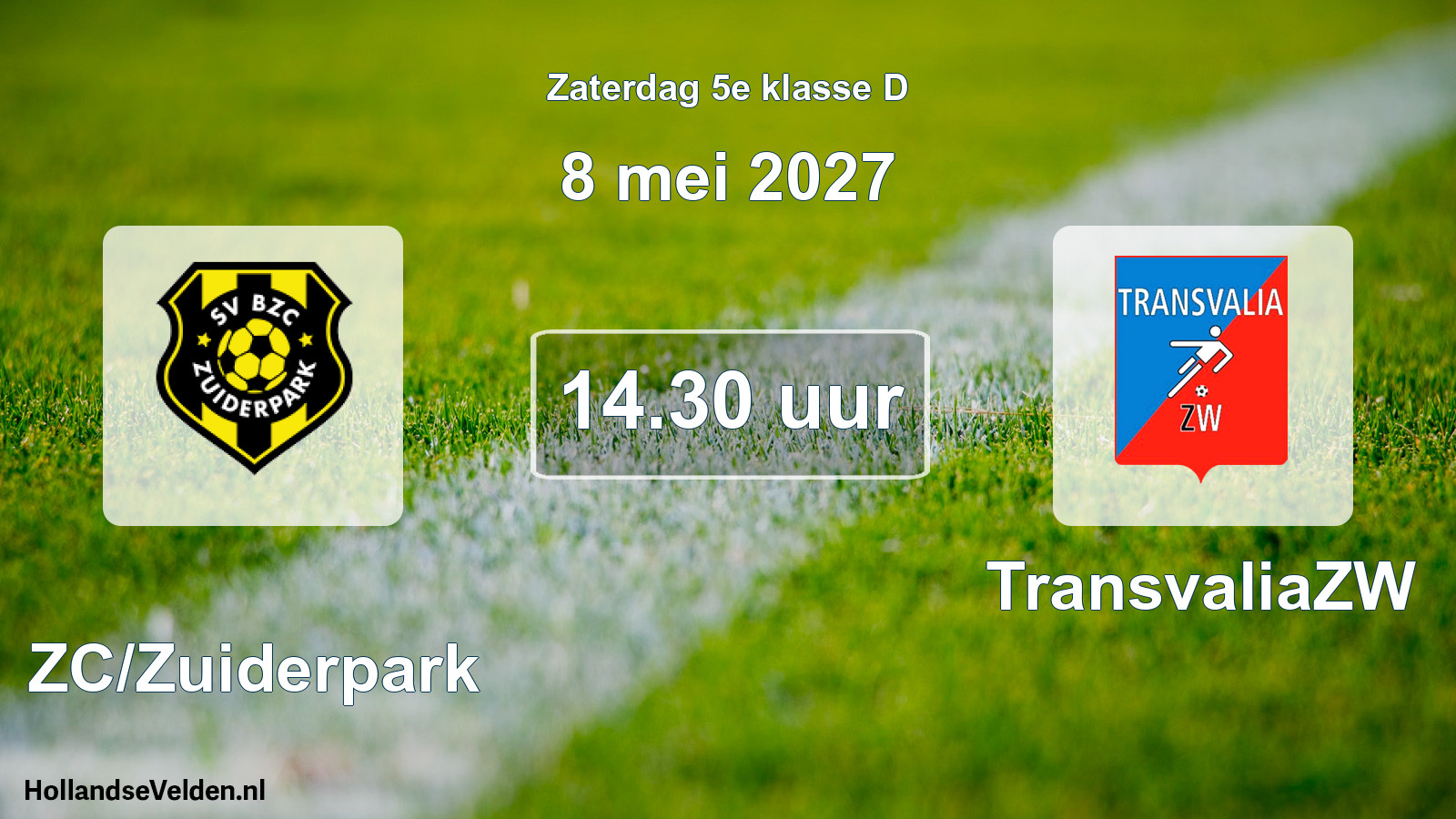 Geplande wedstrijd: BZC/Zuiderpark - TransvaliaZW (8 mei 2027)