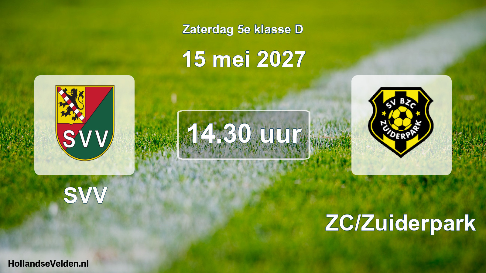 Geplande wedstrijd: SVV - BZC/Zuiderpark (15 mei 2027)