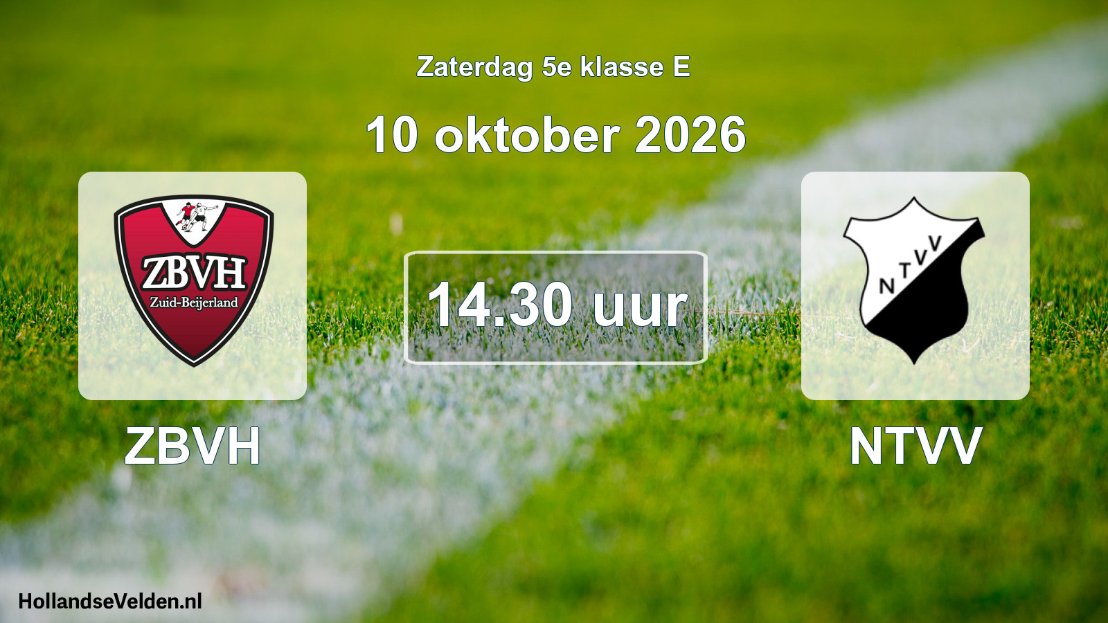Geplande wedstrijd: ZBVH - NTVV (10 oktober 2026)