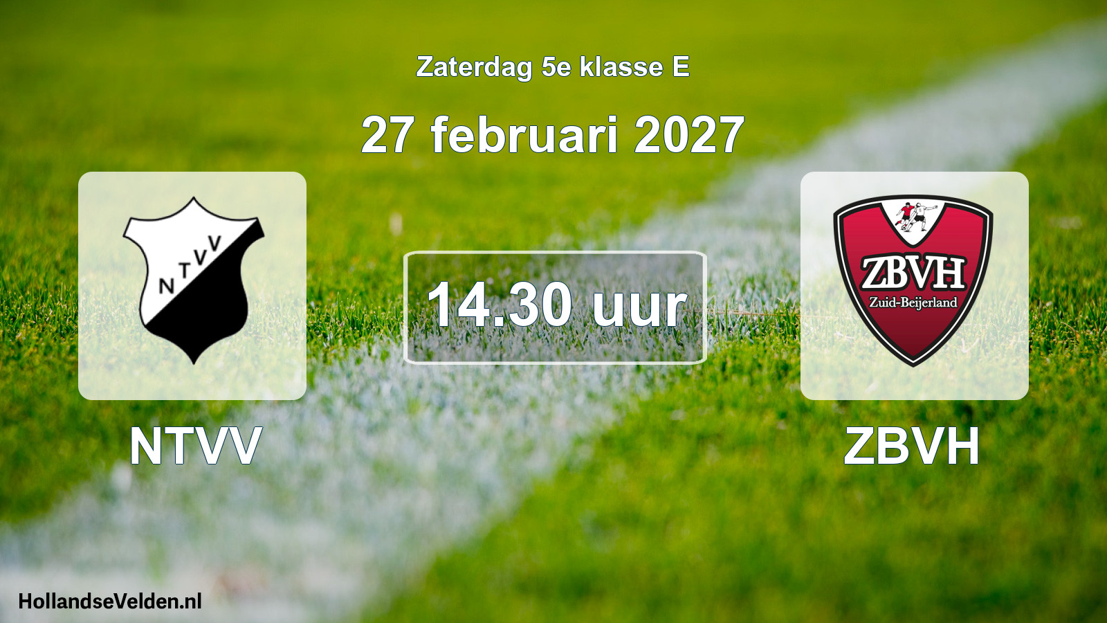 Geplande wedstrijd: NTVV - ZBVH (27 februari 2027)