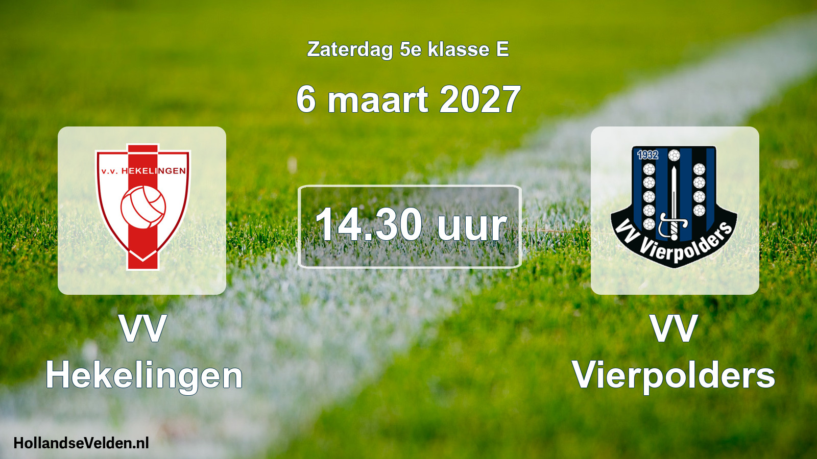 Geplande wedstrijd: VV Hekelingen - VV Vierpolders (6 maart 2027)