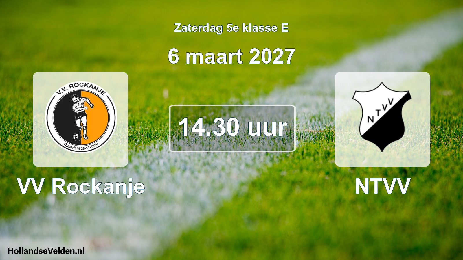 Geplande wedstrijd: VV Rockanje - NTVV (6 maart 2027)