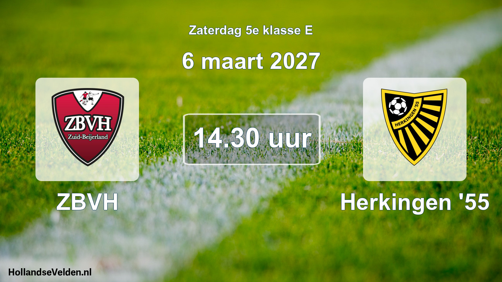 Geplande wedstrijd: ZBVH - Herkingen '55 (6 maart 2027)