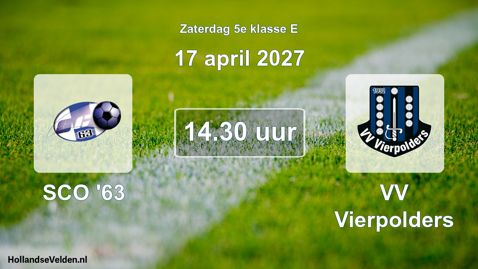 Geplande wedstrijd: SCO '63 - VV Vierpolders (17 april 2027)