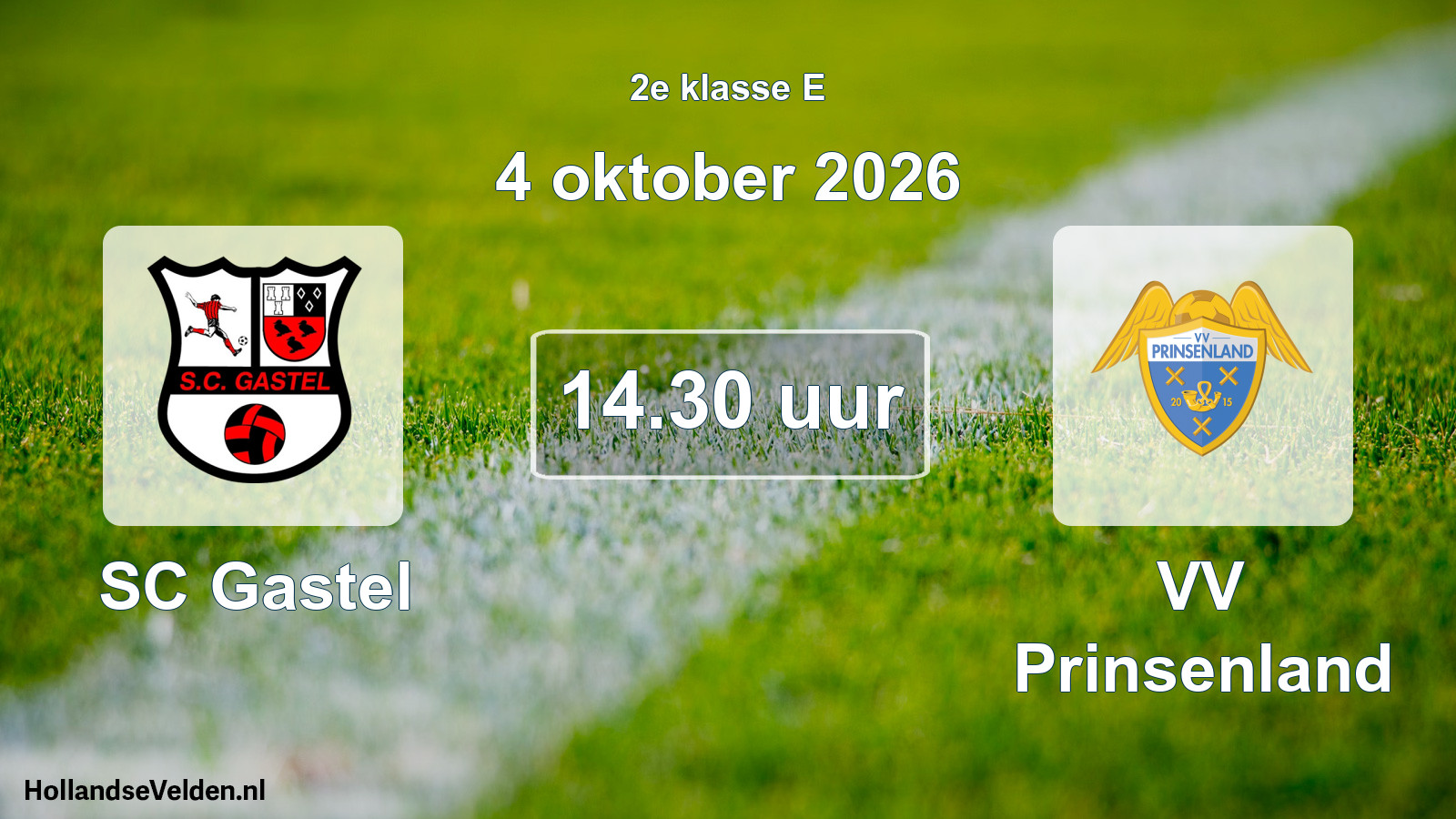 Scheduled Match: SC Gastel - VV Prinsenland (4 October 2026)