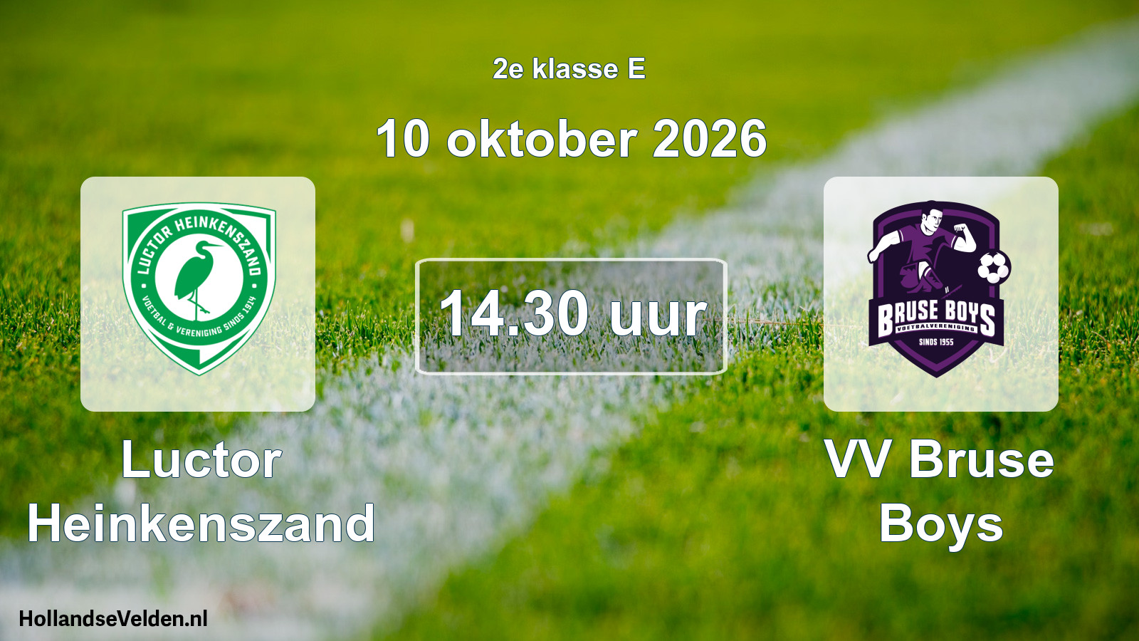 Geplande wedstrijd: Luctor Heinkenszand - VV Bruse Boys (10 oktober 2026)