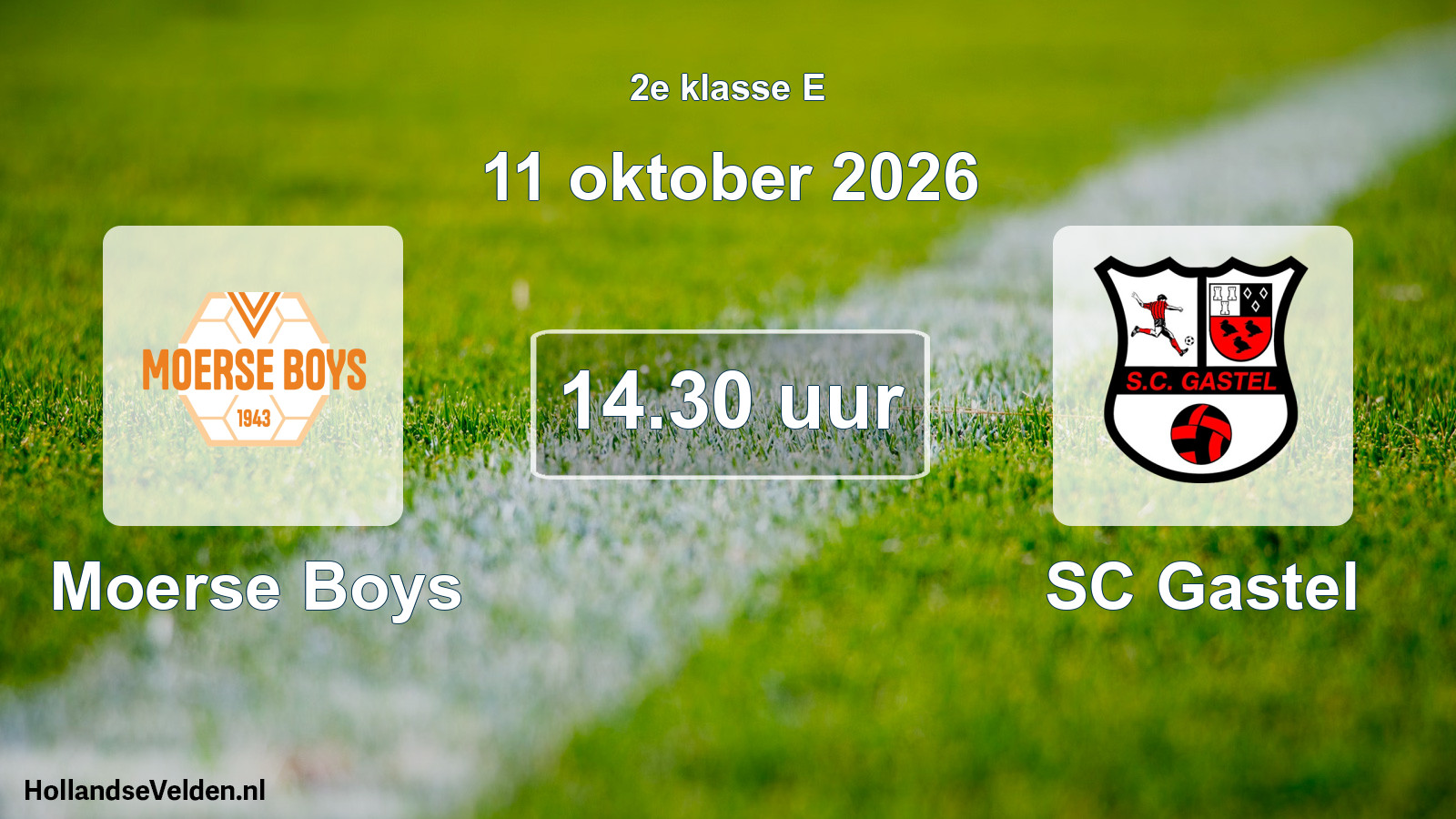 Geplande wedstrijd: Moerse Boys - SC Gastel (11 oktober 2026)
