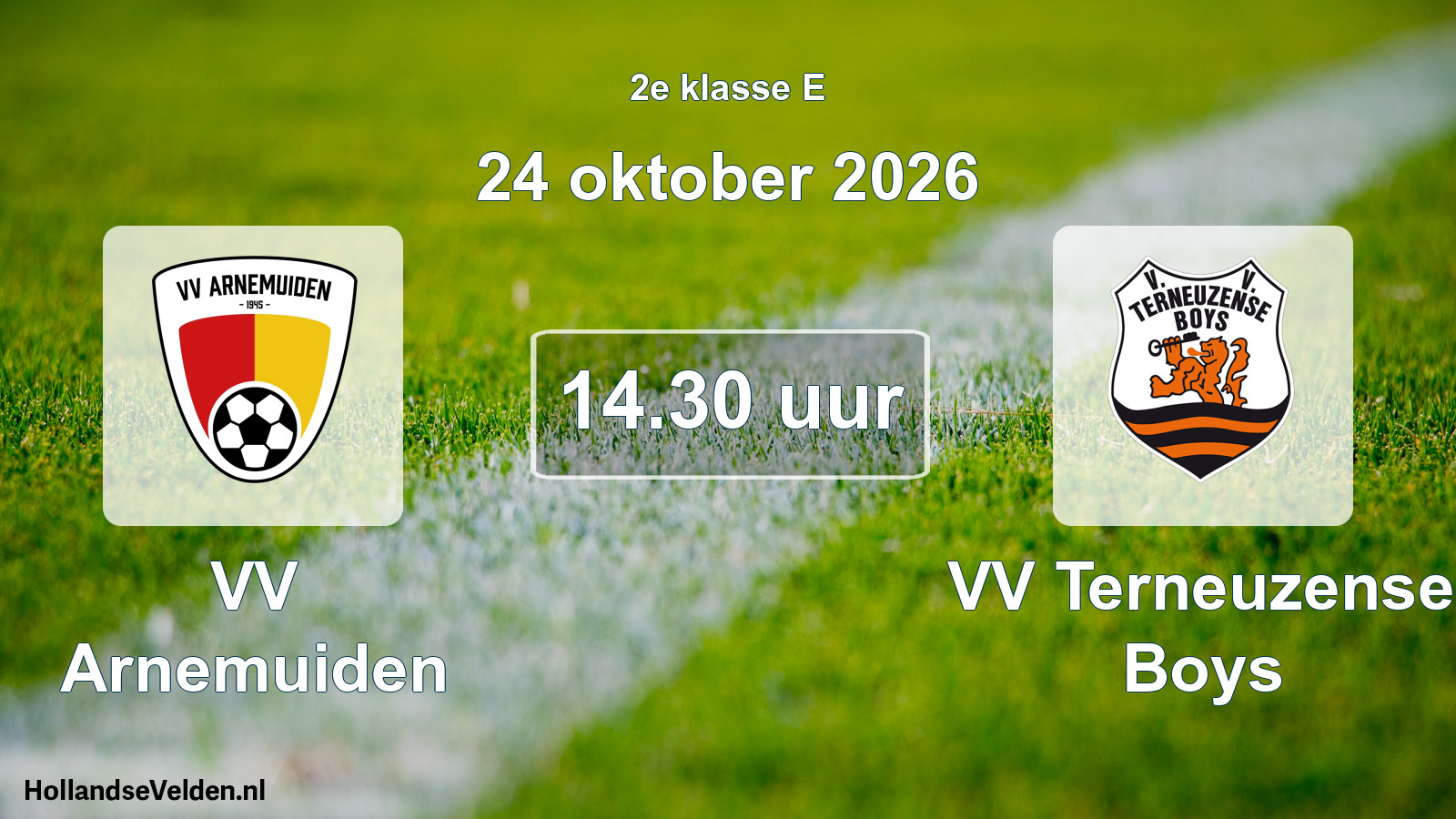 Geplande wedstrijd: VV Arnemuiden - VV Terneuzense Boys (24 oktober 2026)